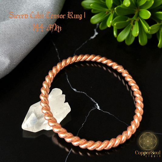 Sacred Cubit Tensor Ring | 144 MHz | Handcrafted 99% Copper Ring