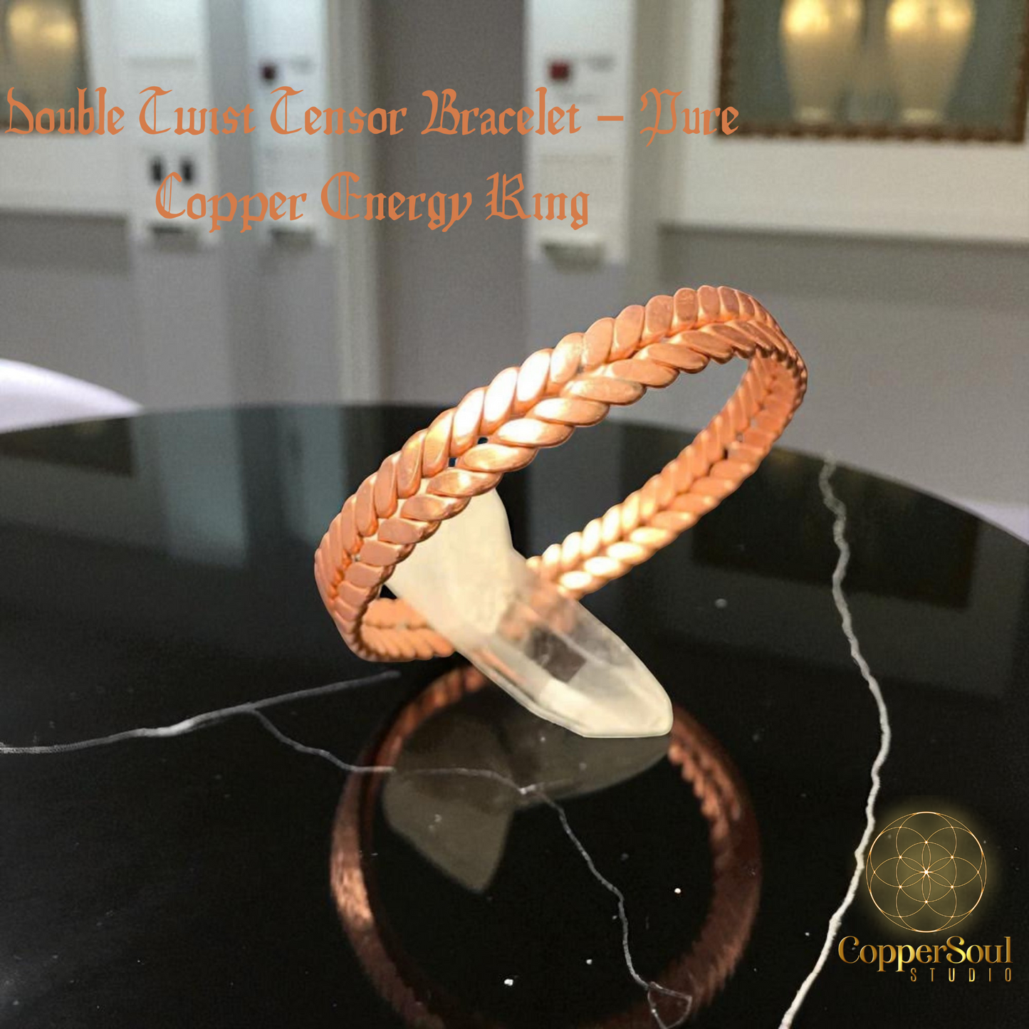 Double Twist Tensor Bracelet – Pure Copper Energy Ring