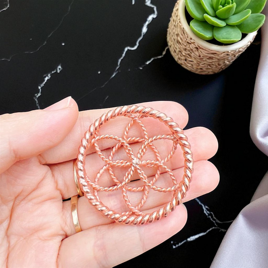 Mini Flower of Life Pendant – 6-Petal Design | 144 MHz Tensor Frequency
