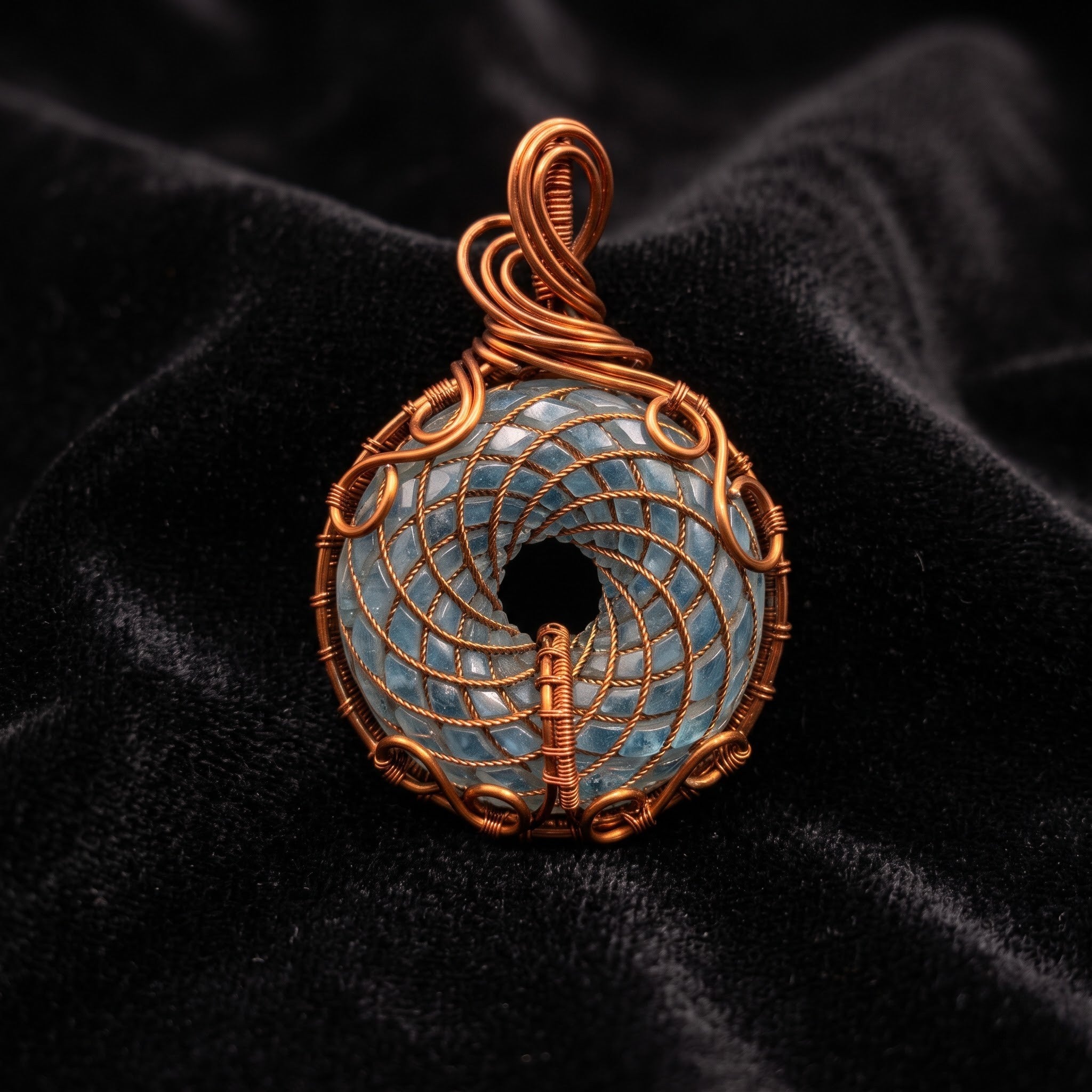 Aquamarine Torus Pendant — Deluxe Edition