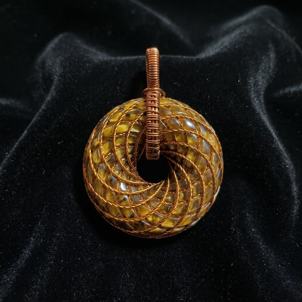 Tiger's Eye Torus Pendant — Deluxe Edition