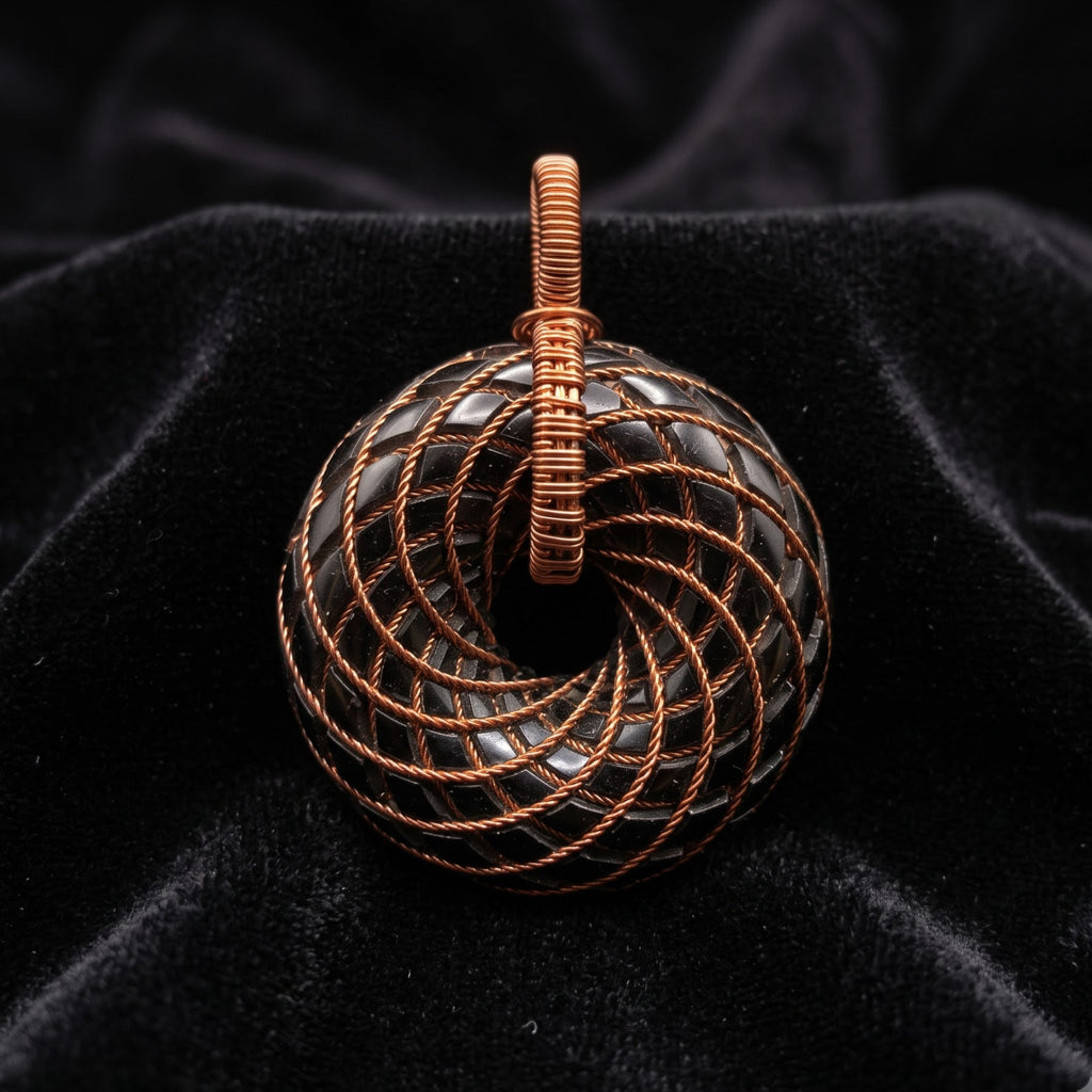 Smoky Quartz Torus Pendant — Deluxe Edition