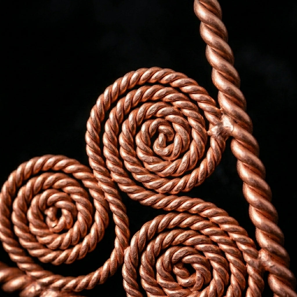 Handcrafted Copper Pyramid – Triskelion & Tensor Ring Design