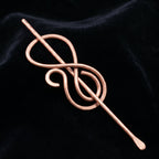 Copper Hair Slide – Flowing Knot