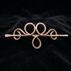 Copper Hair Slide – Triple Loop Crown