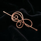 Copper Hair Slide – Swirling Infinity