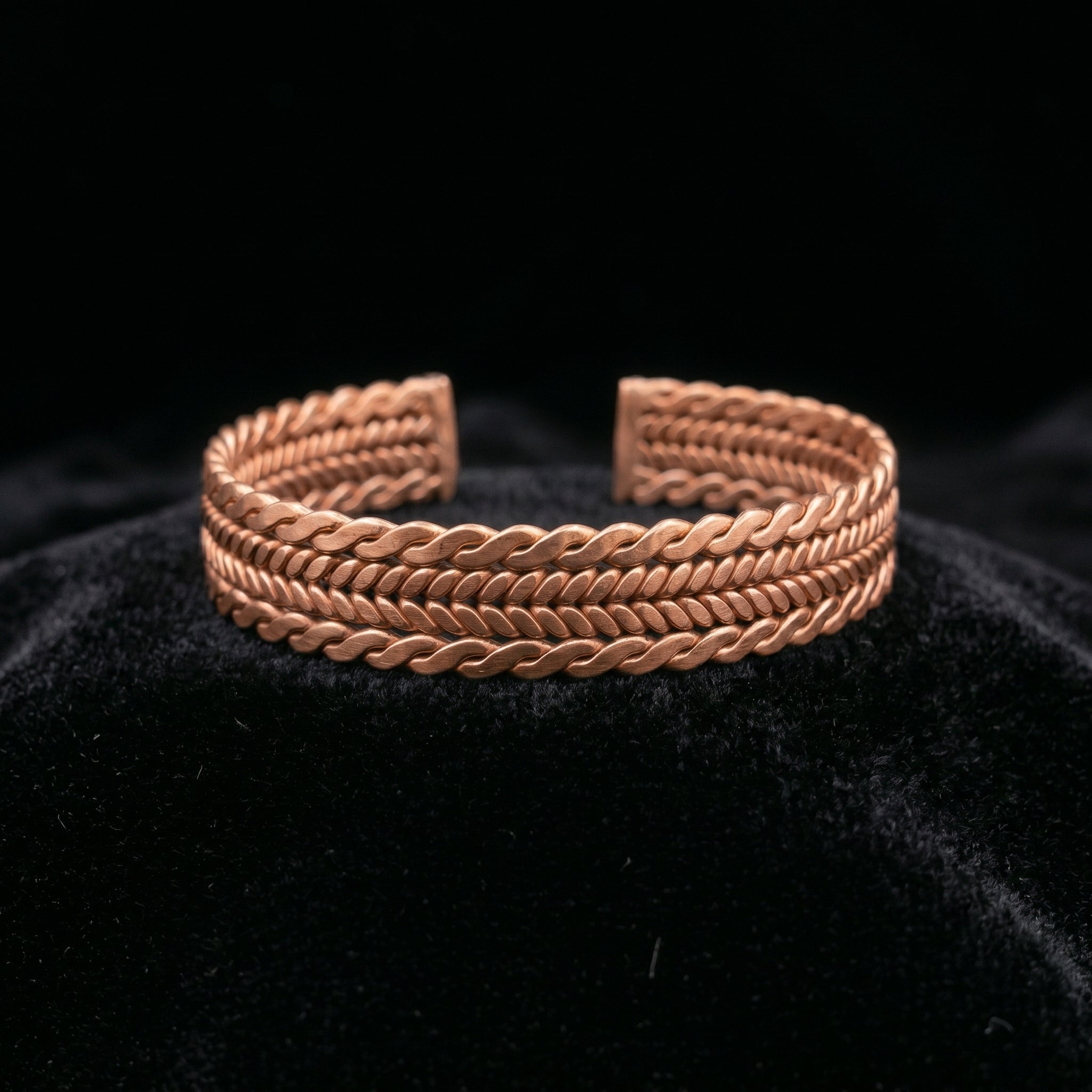 Handcrafted Spiral Copper Cuff V12