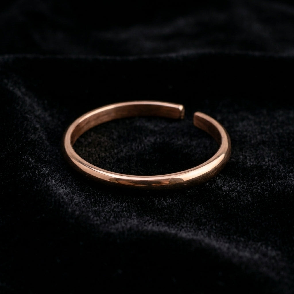 Slim Open Copper Cuff Bracelet – Handcrafted from Pure 99.99% Copper