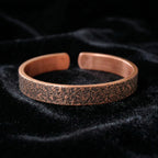 Rustic Solid Copper Cuff Bracelet – Vintage Textured Design S1
