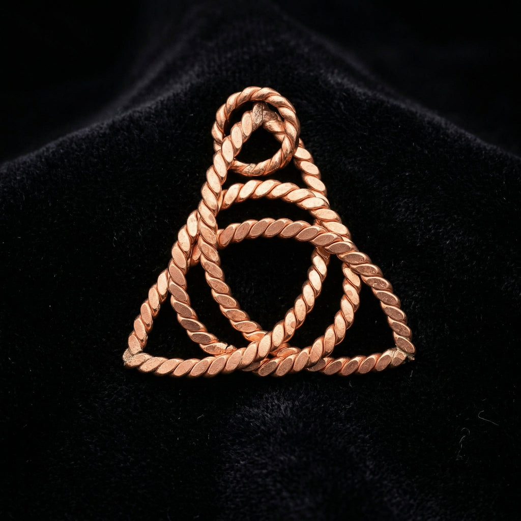 Trinity Spiral Coil Pendant – Sacred Geometry Design (432 Hz Inspired)