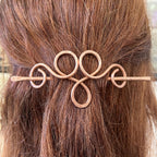 Copper Hair Slide – Triple Loop Crown