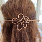 Copper Hair Slide – Celtic Petal Knot