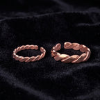 Couple’s Open Copper Ring Set