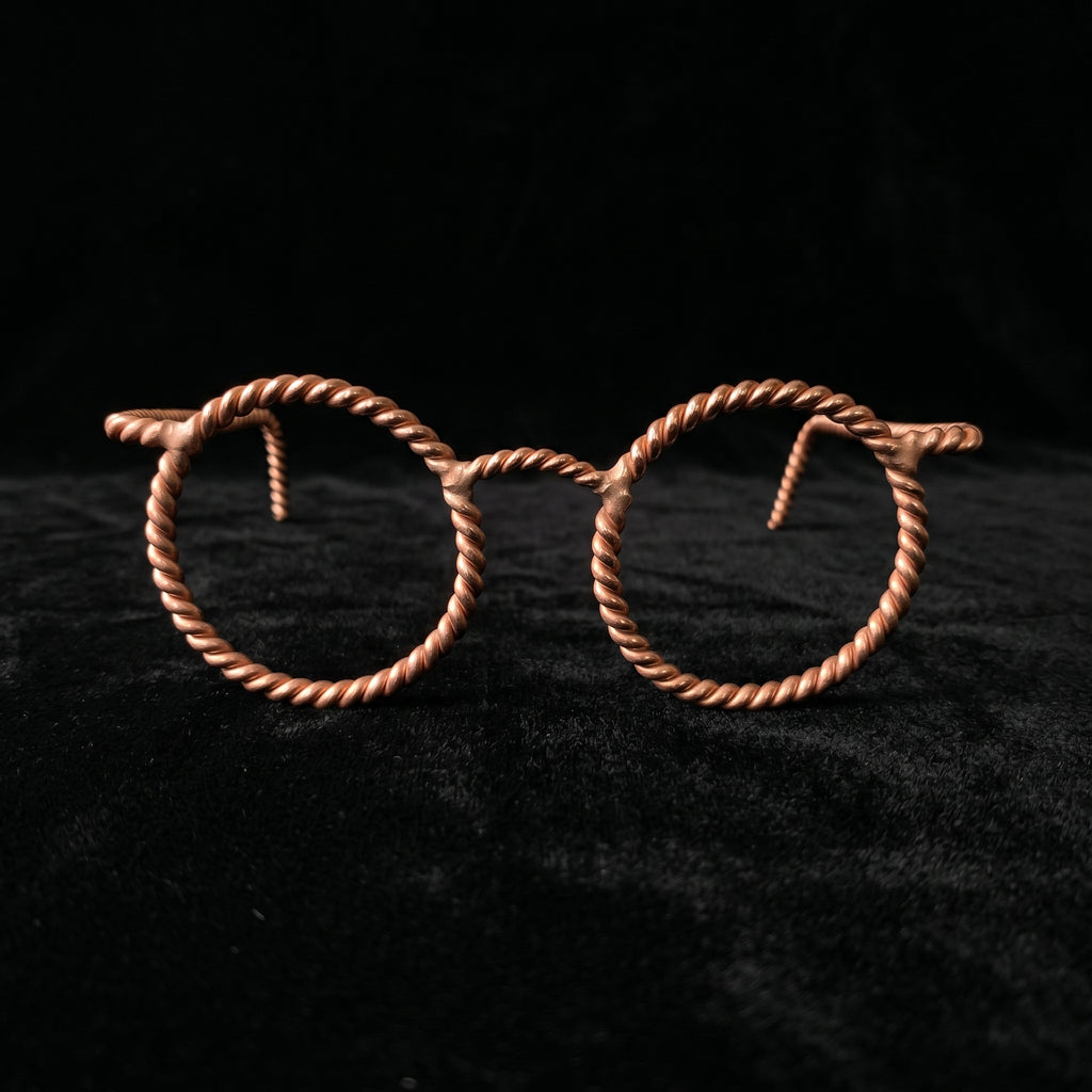 Handmade Copper Tensor Glasses – Sacred Geometry Design (144 Hz, 177 Hz) G2