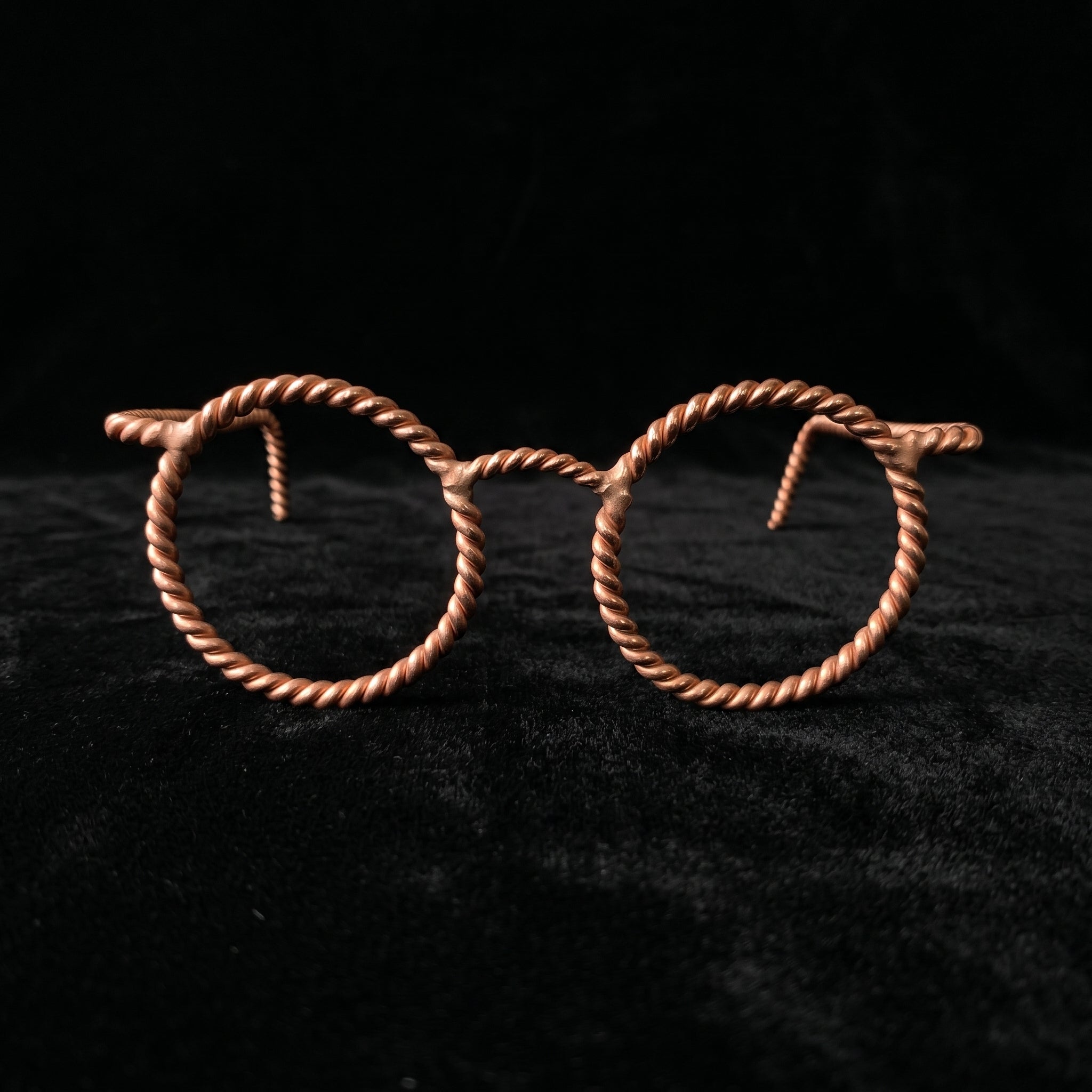 Handmade Copper Tensor Glasses – Sacred Geometry Design (144 Hz, 177 Hz) G2