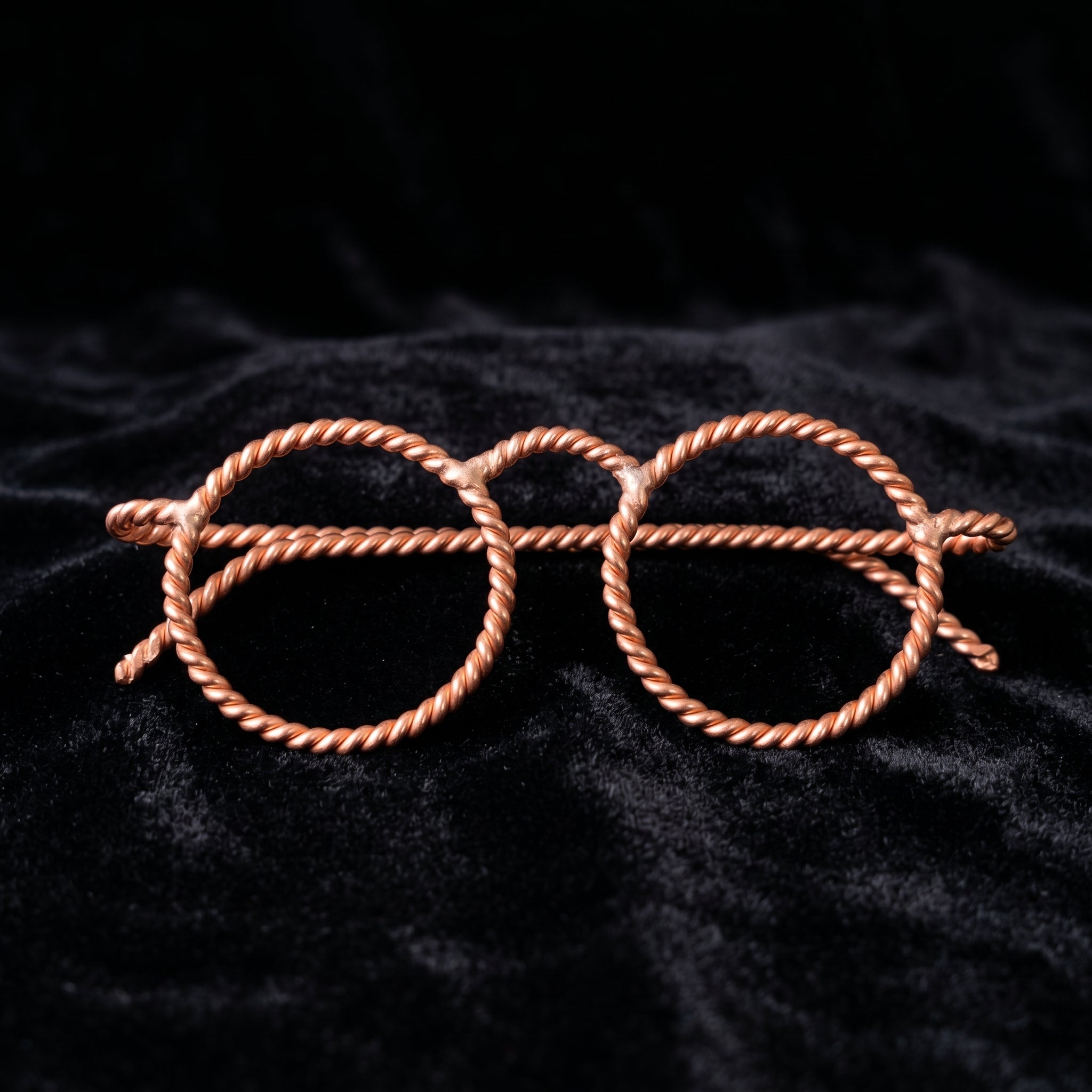 Handmade Copper Tensor Glasses – Sacred Geometry Design (144 Hz, 177 Hz) G2