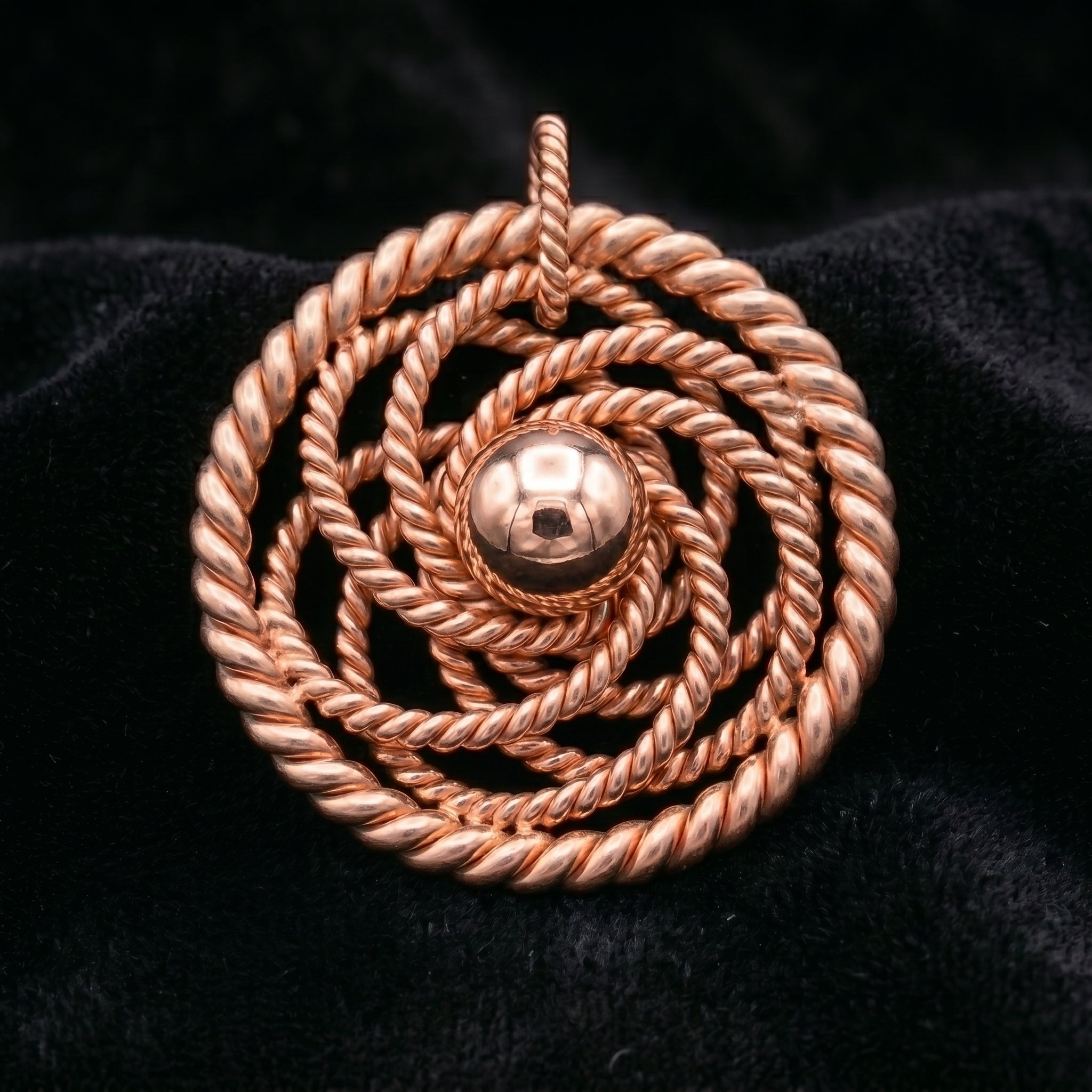 Handmade Copper Spiral Pendant P1