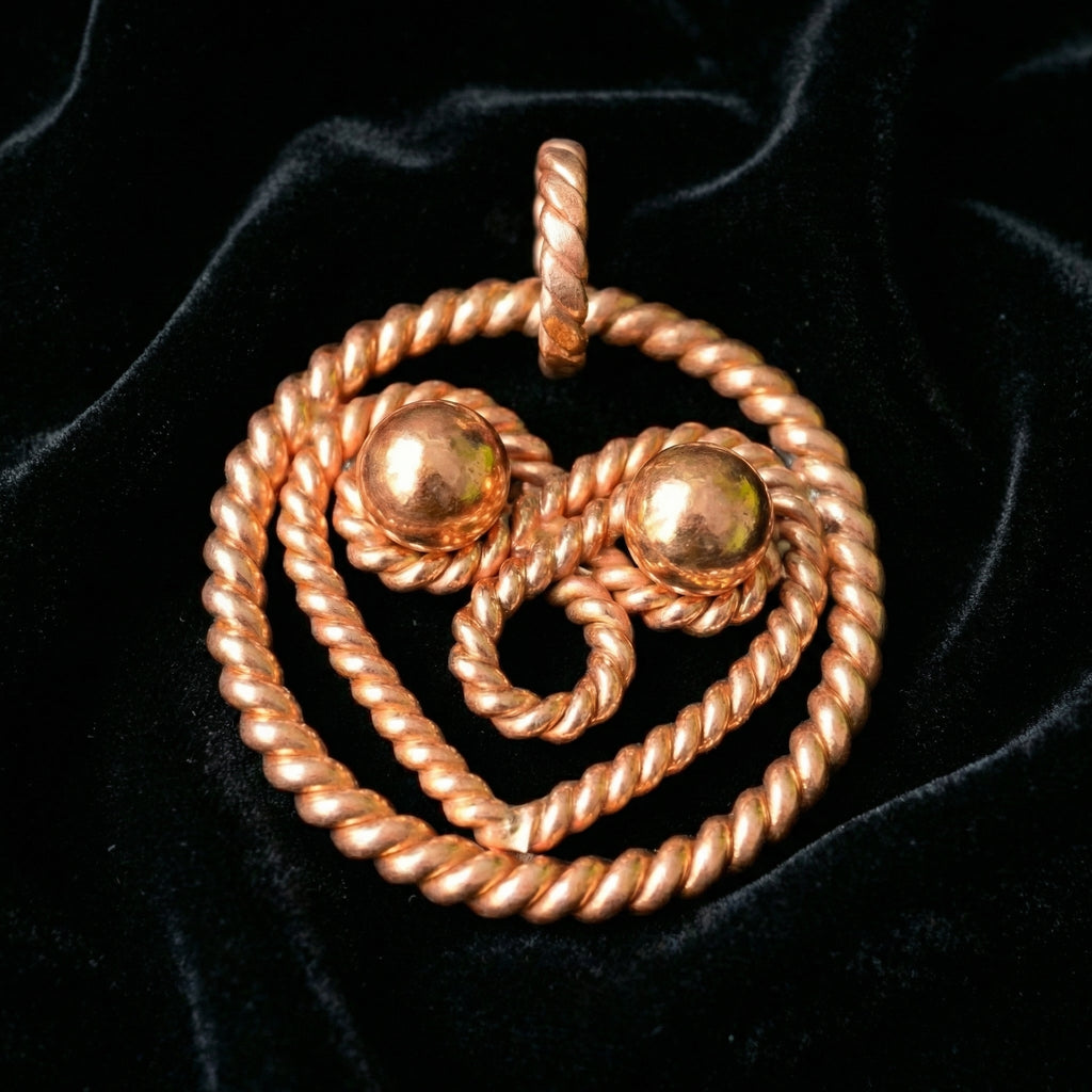 ZenHeart Tensor Pendant – Sacred Geometry Copper Design (177 / 188 / 528 Hz Inspired)