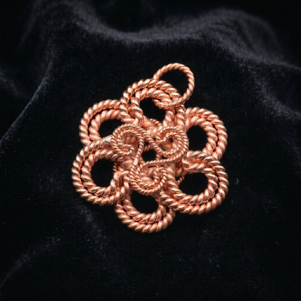 Heddeka Mandala Pendant – Copper Tensor Ring