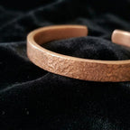 Rustic Solid Copper Cuff Bracelet – Vintage Textured Design S2