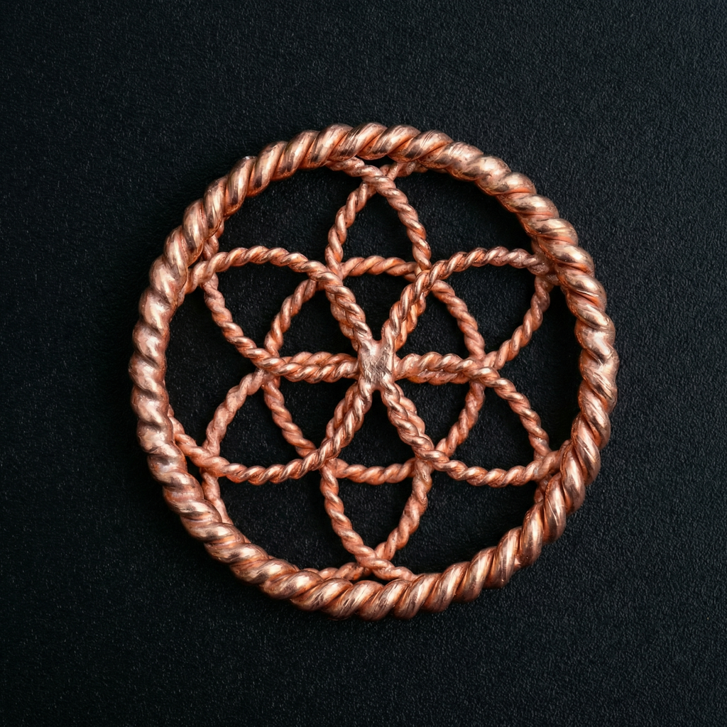 Mini Flower of Life Pendant – 6-Petal Design | 144 MHz Tensor Frequency