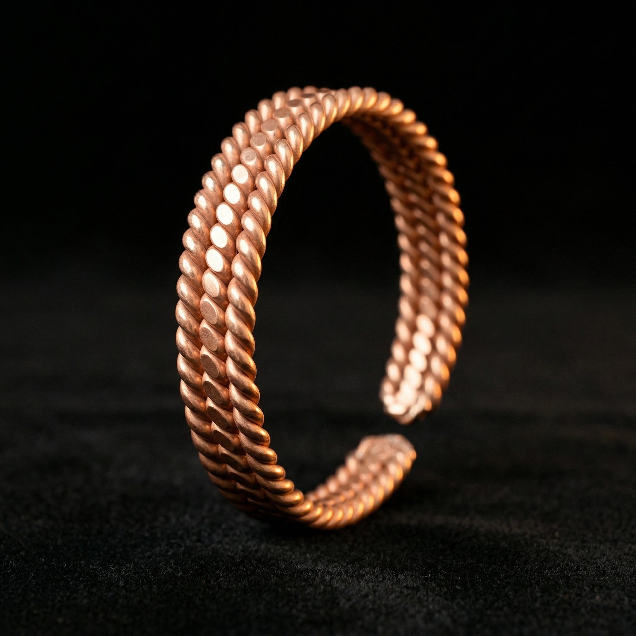 Empowerment Cubit Tensor Twist Bracelets – Handmade Copper Design (432 Hz, 188 Hz Inspired)