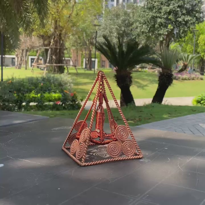 Handmade Copper Pyramid 14cm ( 144 Mhz - 432 Mhz )