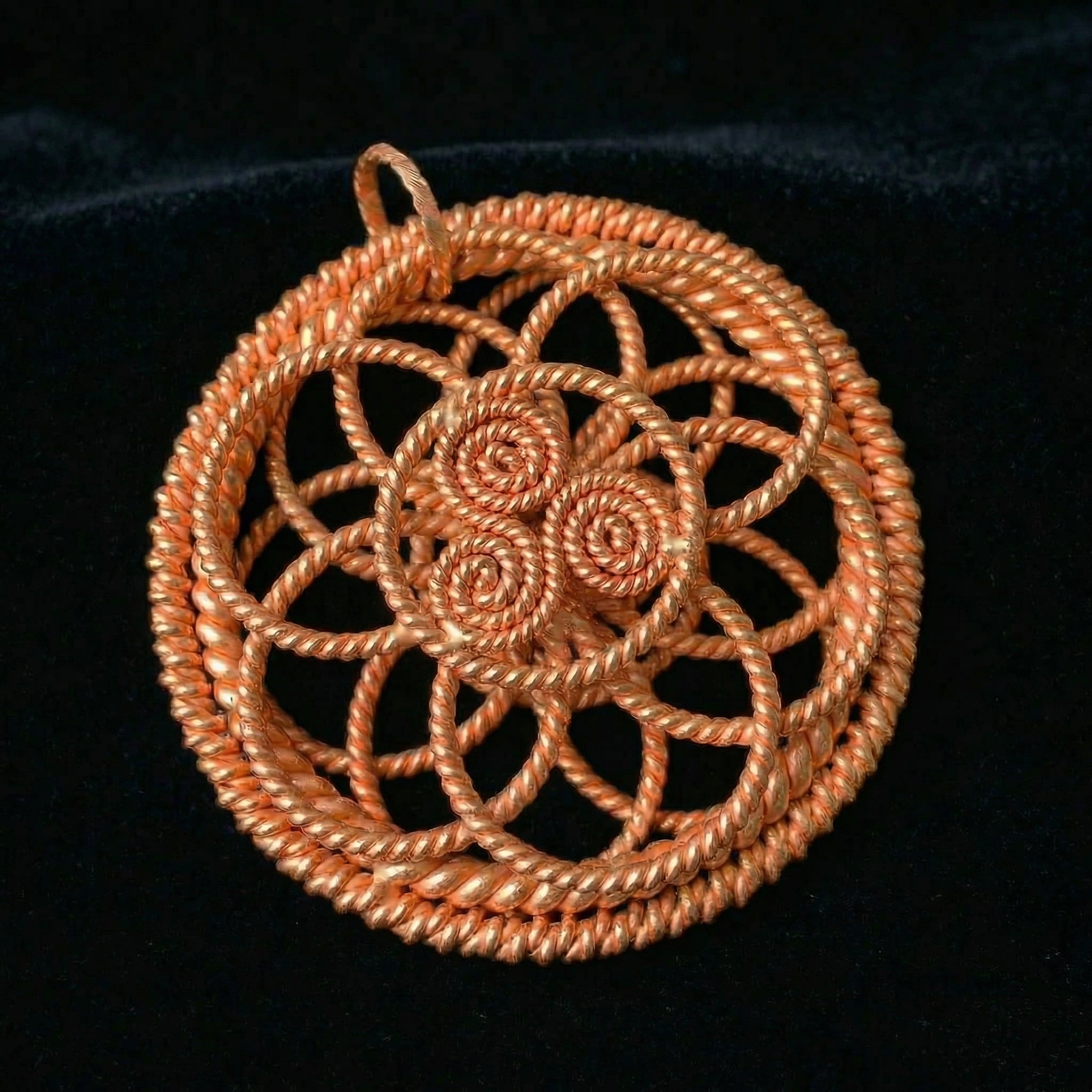 Harmonic Flower Pendant Spiritual Copper Tool V3