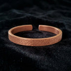 Rustic Solid Copper Cuff Bracelet – Vintage Textured Design S2