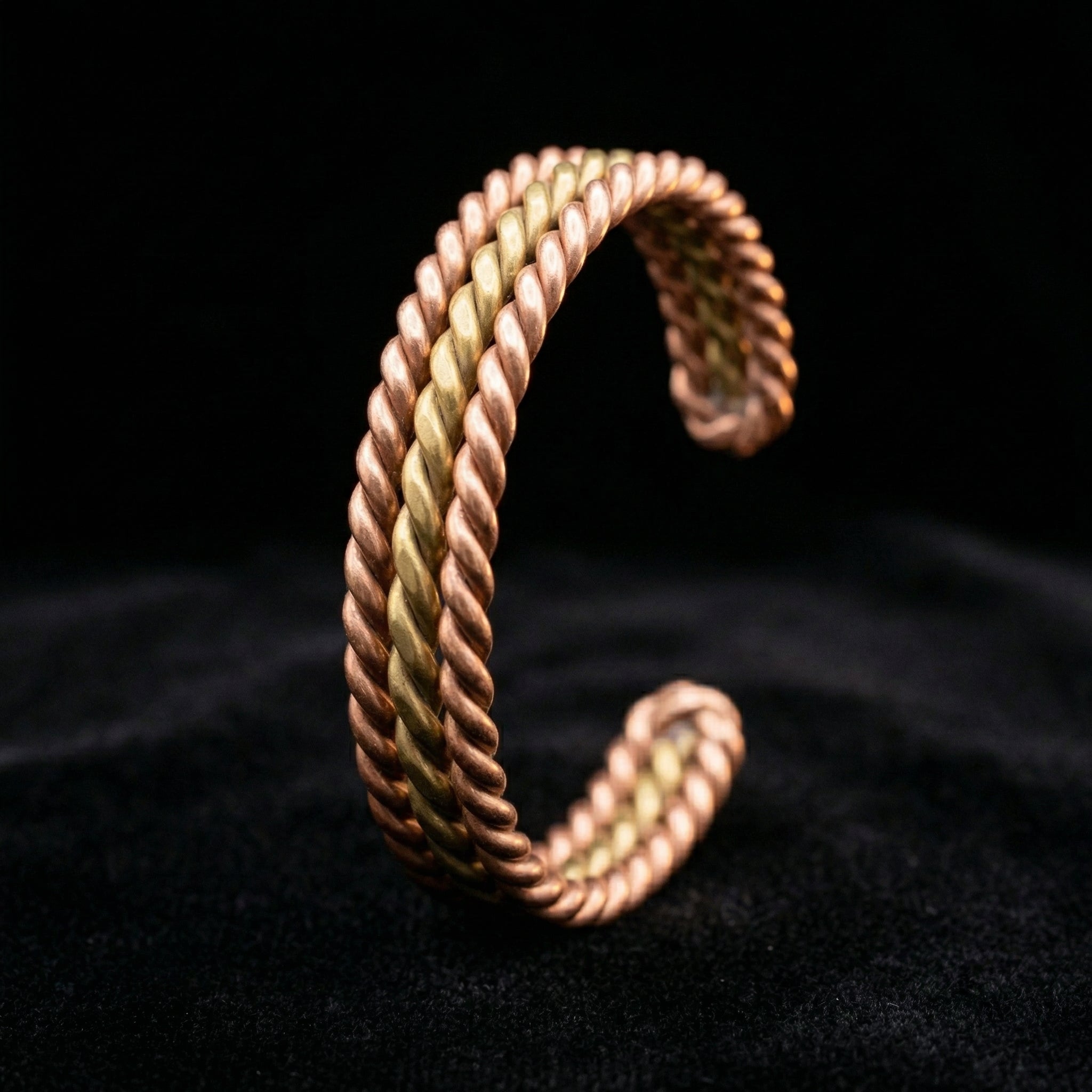 Triple Coil Copper Bracelet – Handmade Design (188 / 432 Hz Inspired)