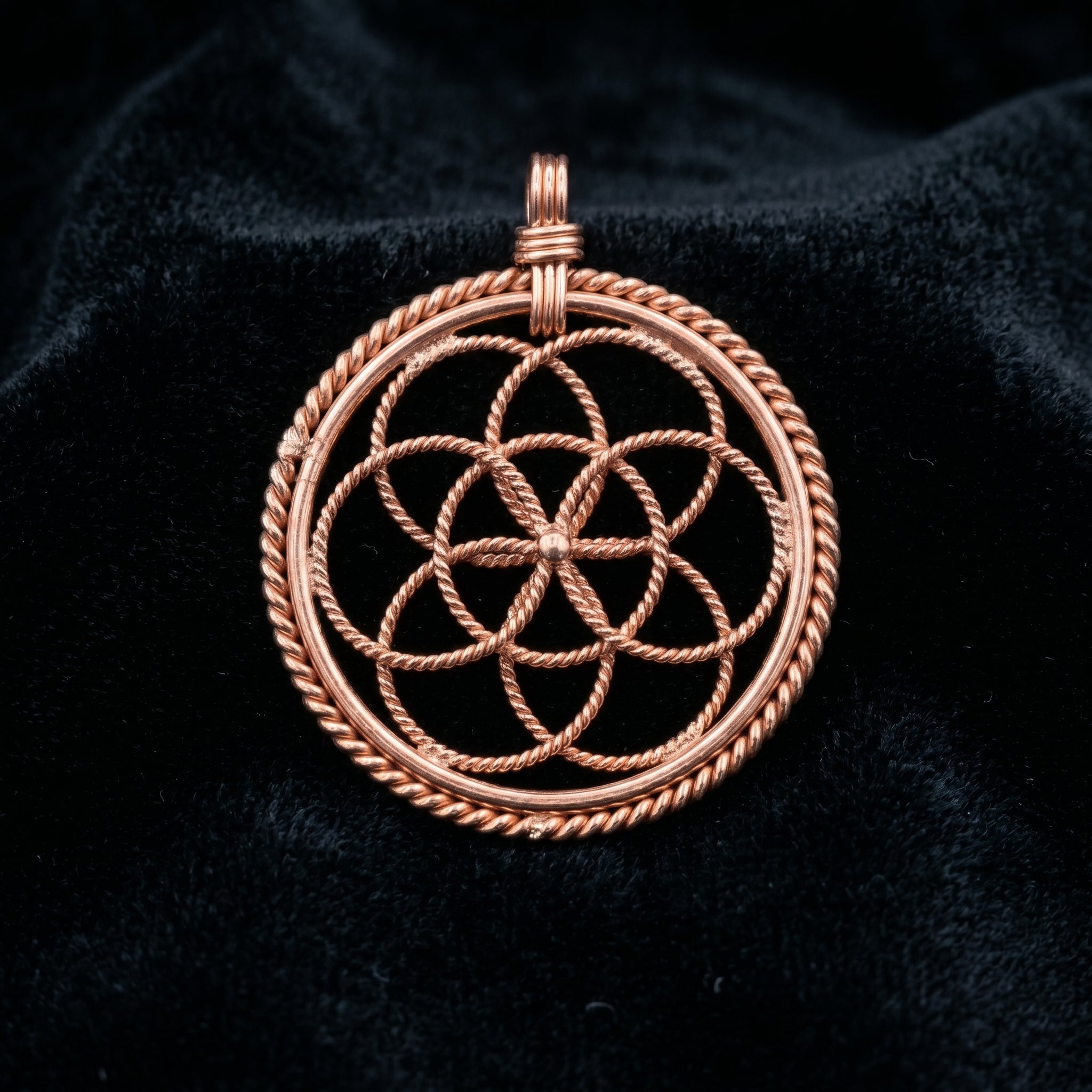Sacred Geometry Tensor Pendant VV3 – Flower of Life, Exquisite Design (144 MHz )