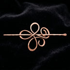 Copper Hair Slide – Celtic Petal Knot