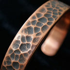 Handmade Solid Copper Cuff Bracelet – Thick Vintage Unisex VT44 - FREE