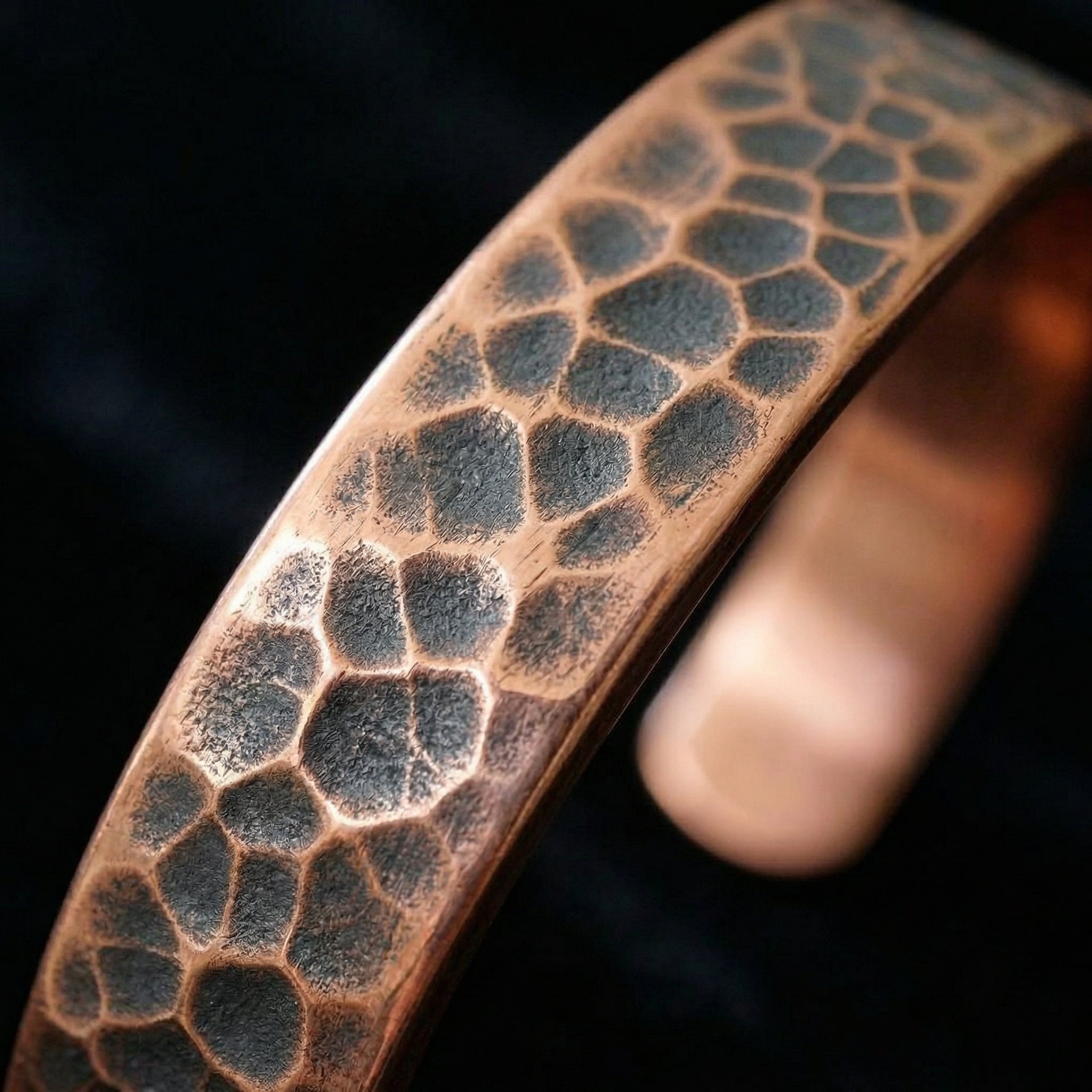 Handmade Solid Copper Cuff Bracelet – Thick Vintage Unisex VT44