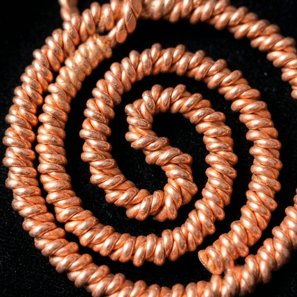 Yin Yang Symbol Pendant – Copper Spiral Design (432 Hz Inspired)