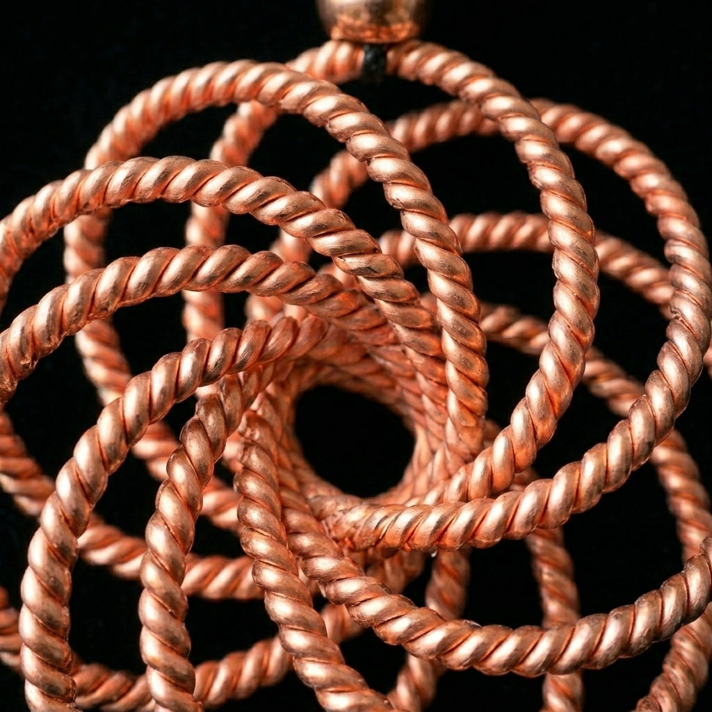 Torus Pendant V08 – Handcrafted Copper Necklace (432 Hz Inspired)