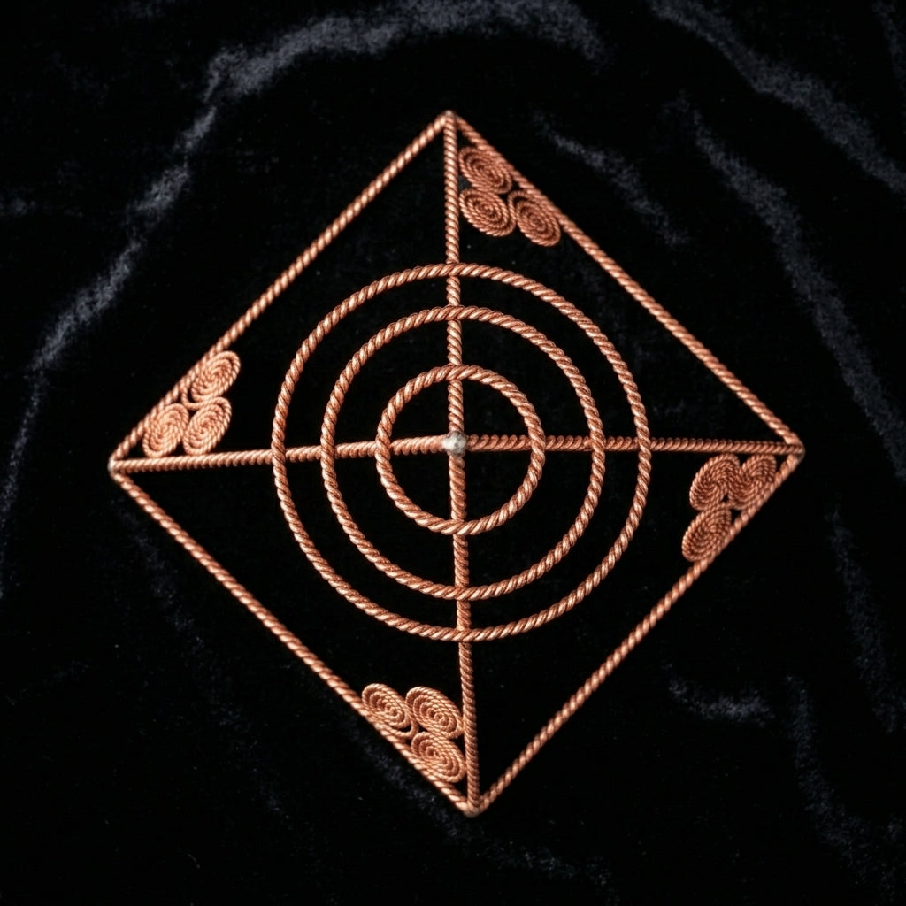 Handcrafted Copper Pyramid – Triskelion & Tensor Ring Design