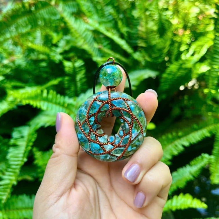 Torus Copper Pendant – Sacred Geometry Design