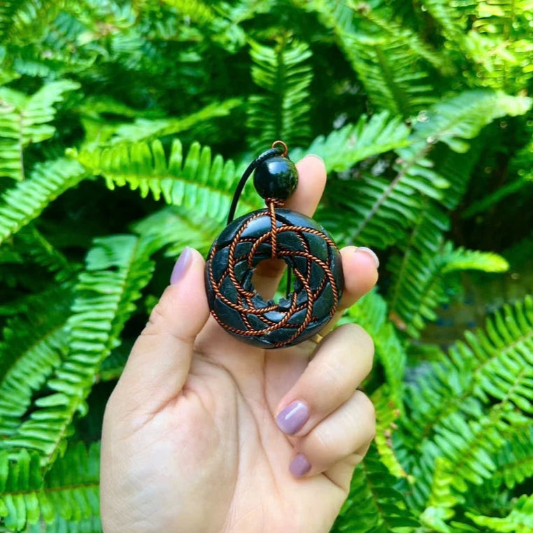 Torus Copper Pendant – Sacred Geometry Design
