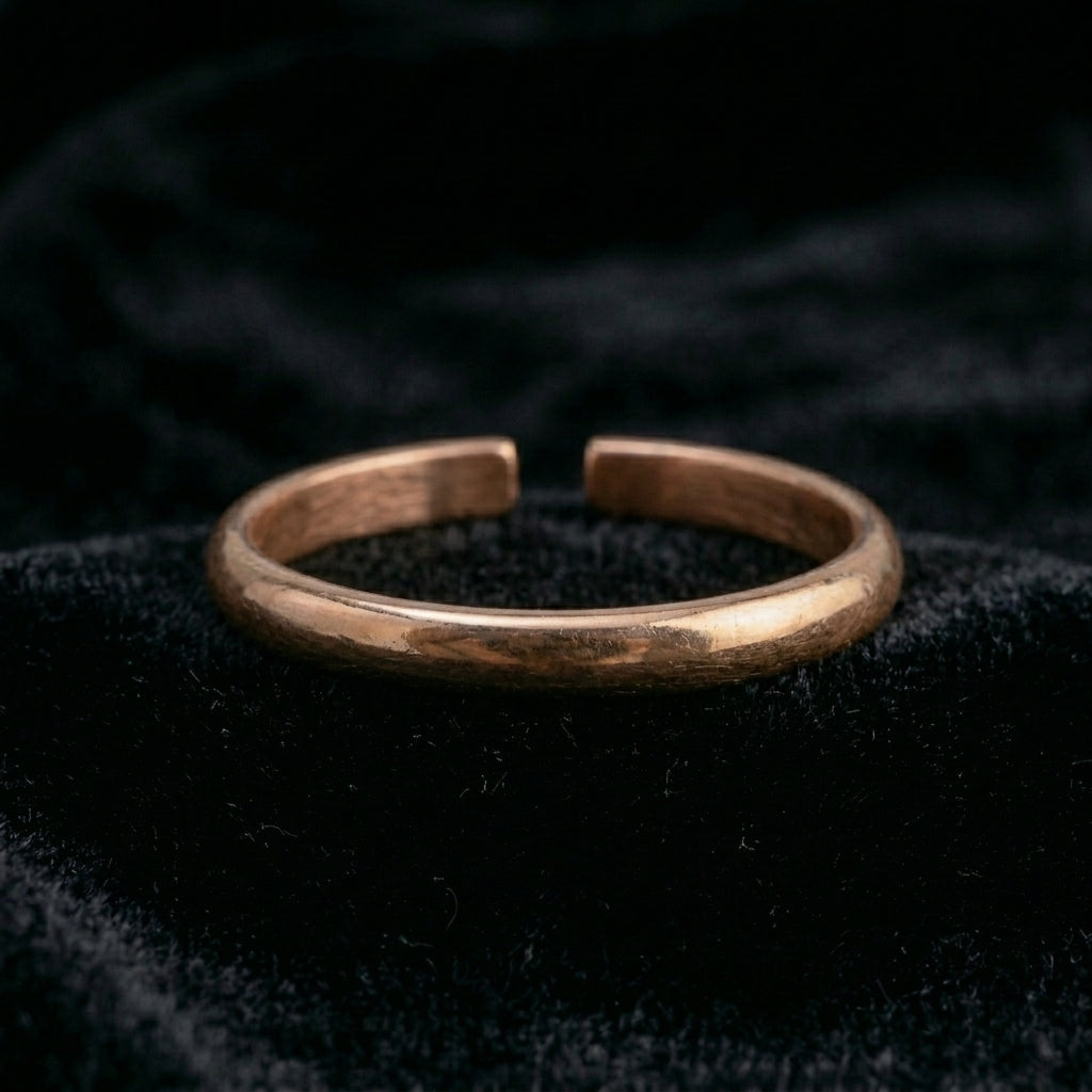 Slim Open Copper Cuff Bracelet – Handcrafted from Pure 99.99% Copper