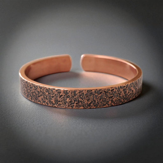 Rustic Solid Copper Cuff Bracelet