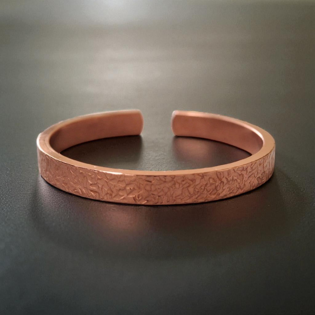 Rustic Solid Copper Cuff Bracelet
