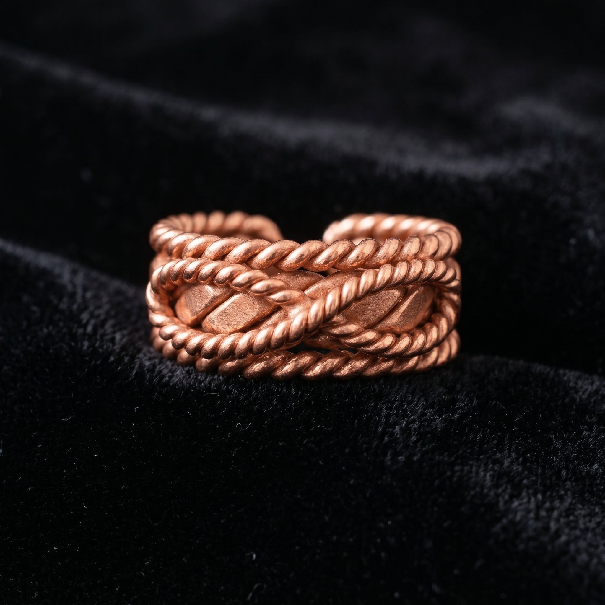Triple Twist Open Ring