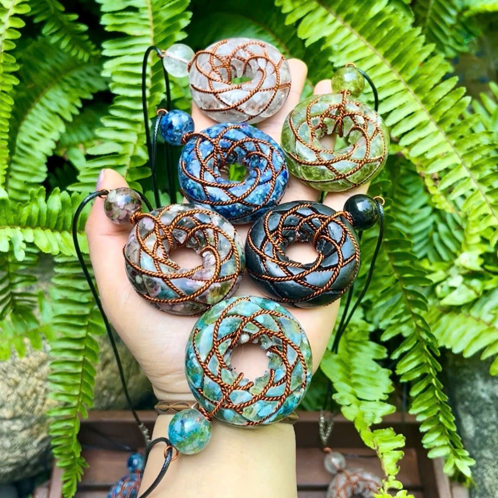 Torus Copper Pendant – Sacred Geometry Design