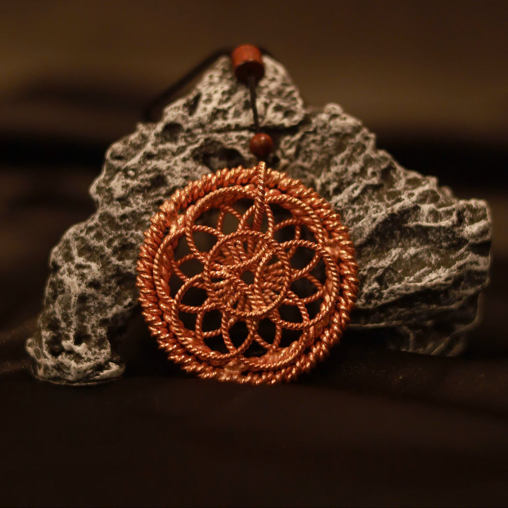 Harmonic Flower Pendant Spiritual Copper Tool