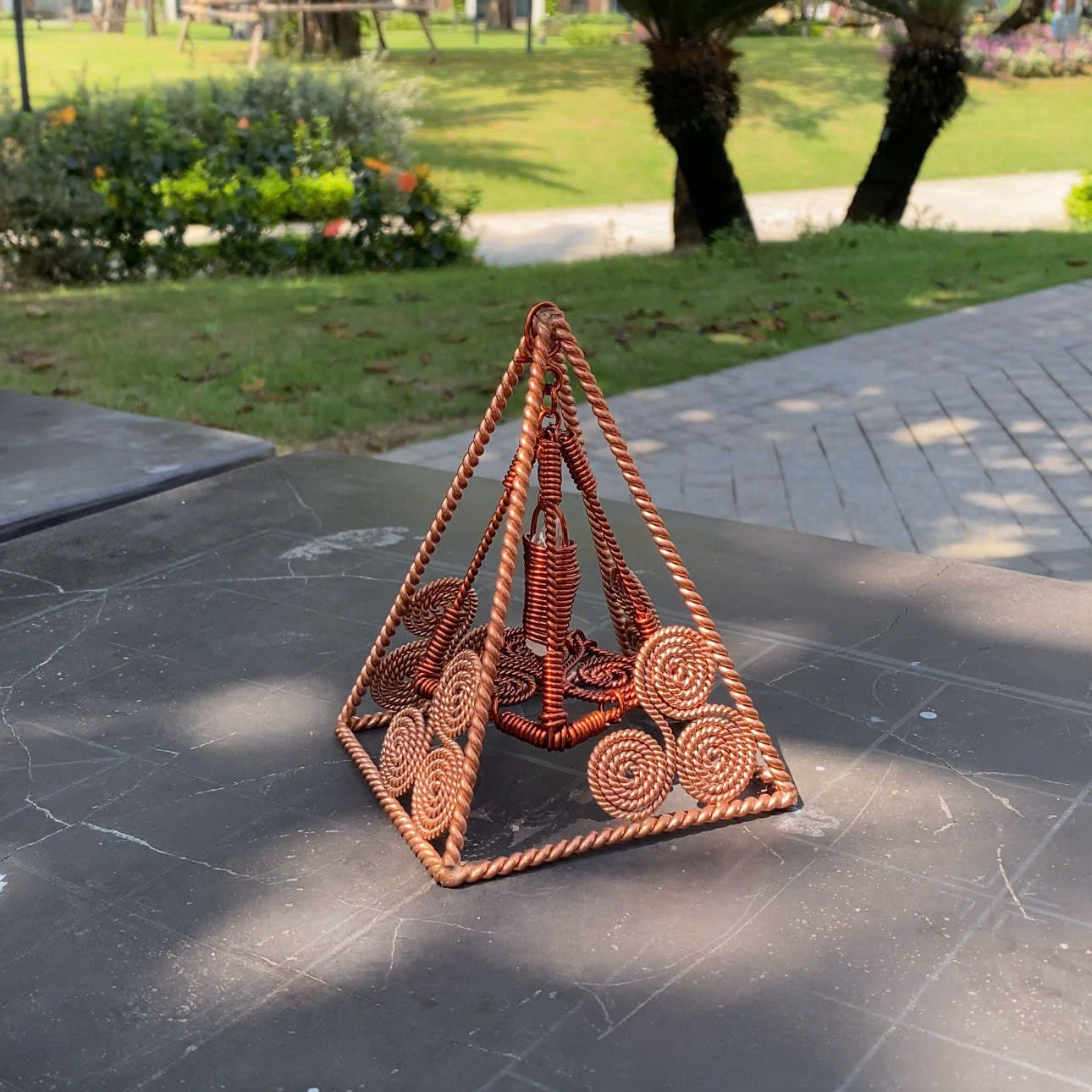 Handmade Copper Pyramid 14cm ( 144 Mhz - 432 Mhz )